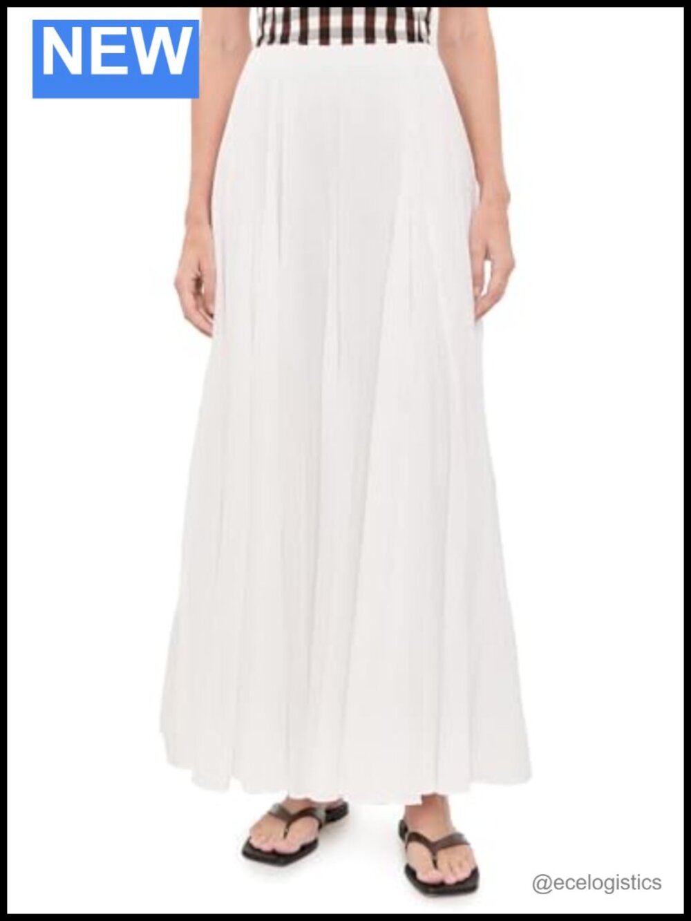 Vince Crinkled Maxi Skirt Mid Rise Zipper Adult